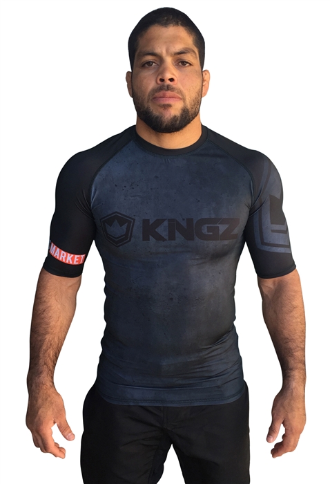 Kingz x Fighters Market Concrete Short Sleeve Rash Guard - Black Monkey  Deals